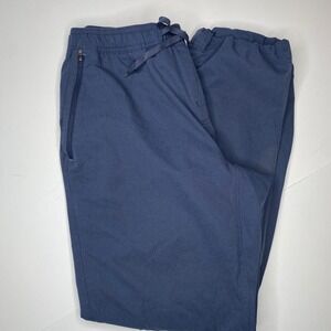 LL Bean Navy Blue Elastic Waist Drawstring Pants Women's Medium 30 inch inseam